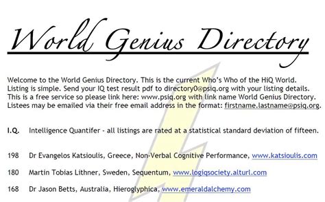 the world genius directory.